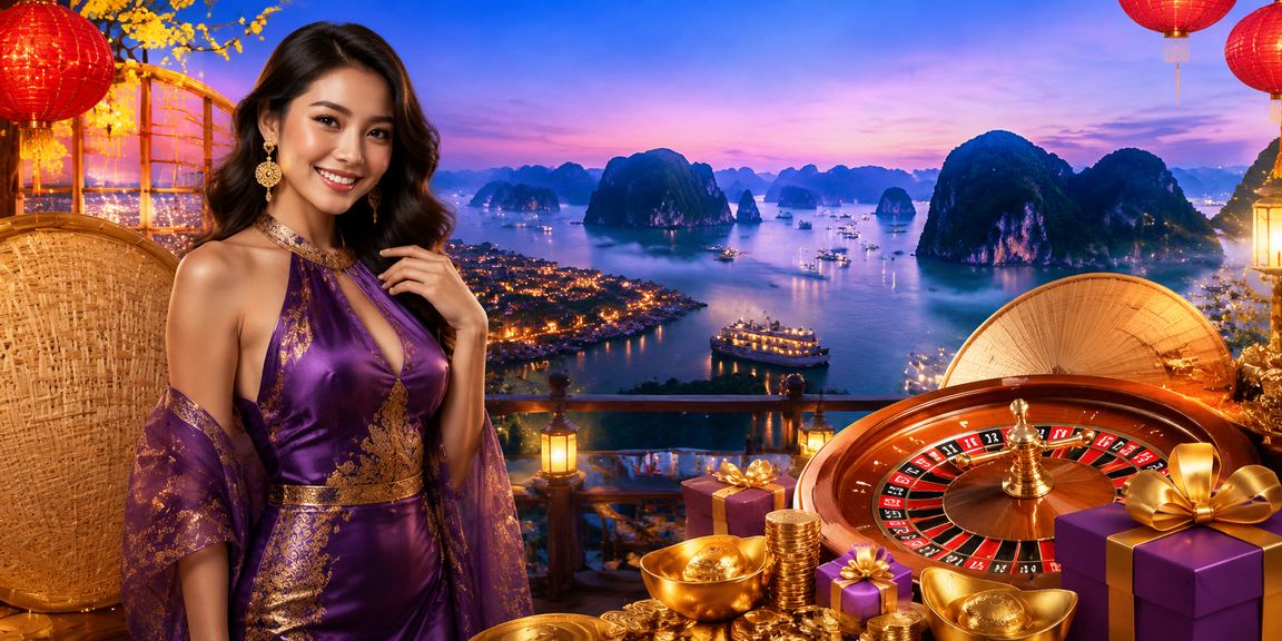 Cảnh bàn roulette sang trọng phong cách High Roller với nét đẹp văn hóa Việt Nam
